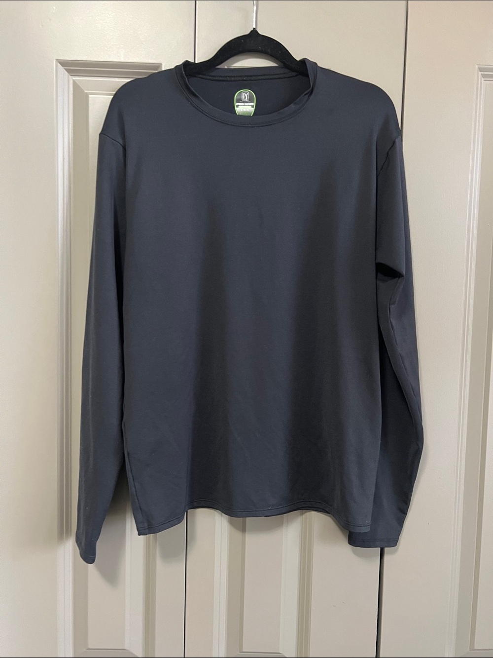 PGA Tour Men's Long Sleeve Crewneck Shirt - Charcoal